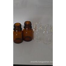 5ml Tubular Amber Mini Glass Vials for Cosmetic Packing